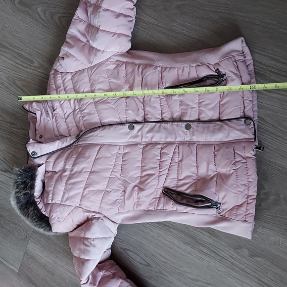 Snobbish collections long sleeve Zipper snap down w/hood winter jacket pink larg - Picture 10 of 12